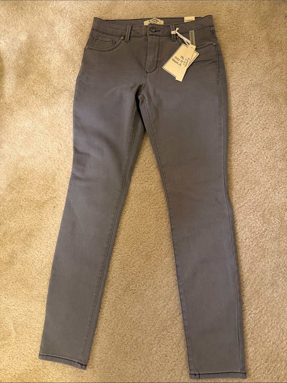 Gray Skinny Jeans with Stretch - d. Jeans